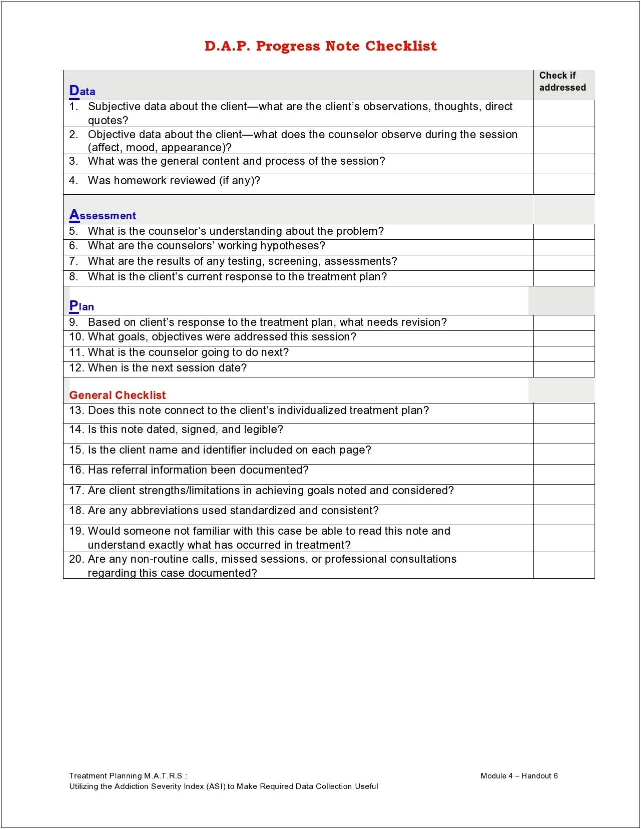 Treatment Plan Template For Substance Abuse Template