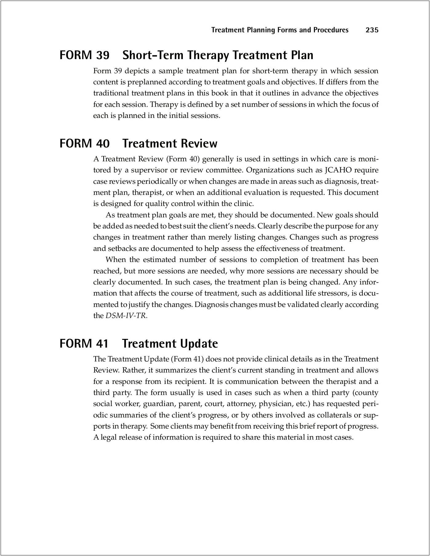 Treatment Plan Template Forms For Mental Health