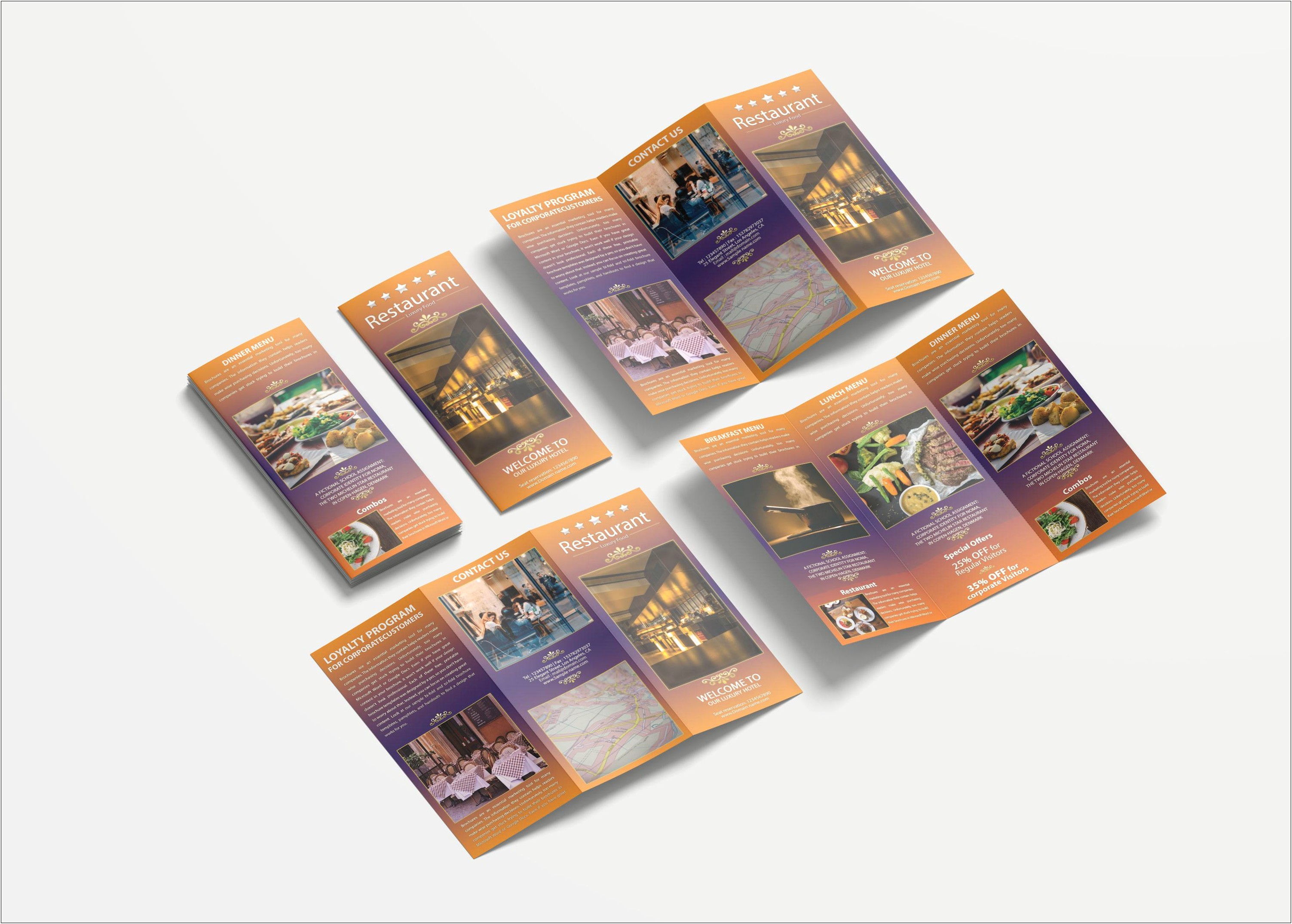 Tri Fold Brochures Templates Microsoft Word