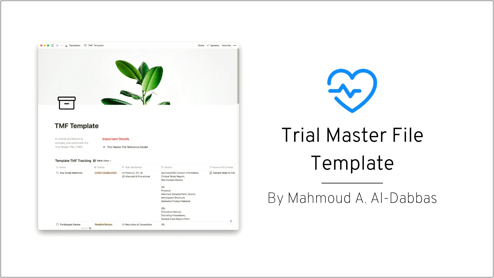 Trial Master File Management Plan Template