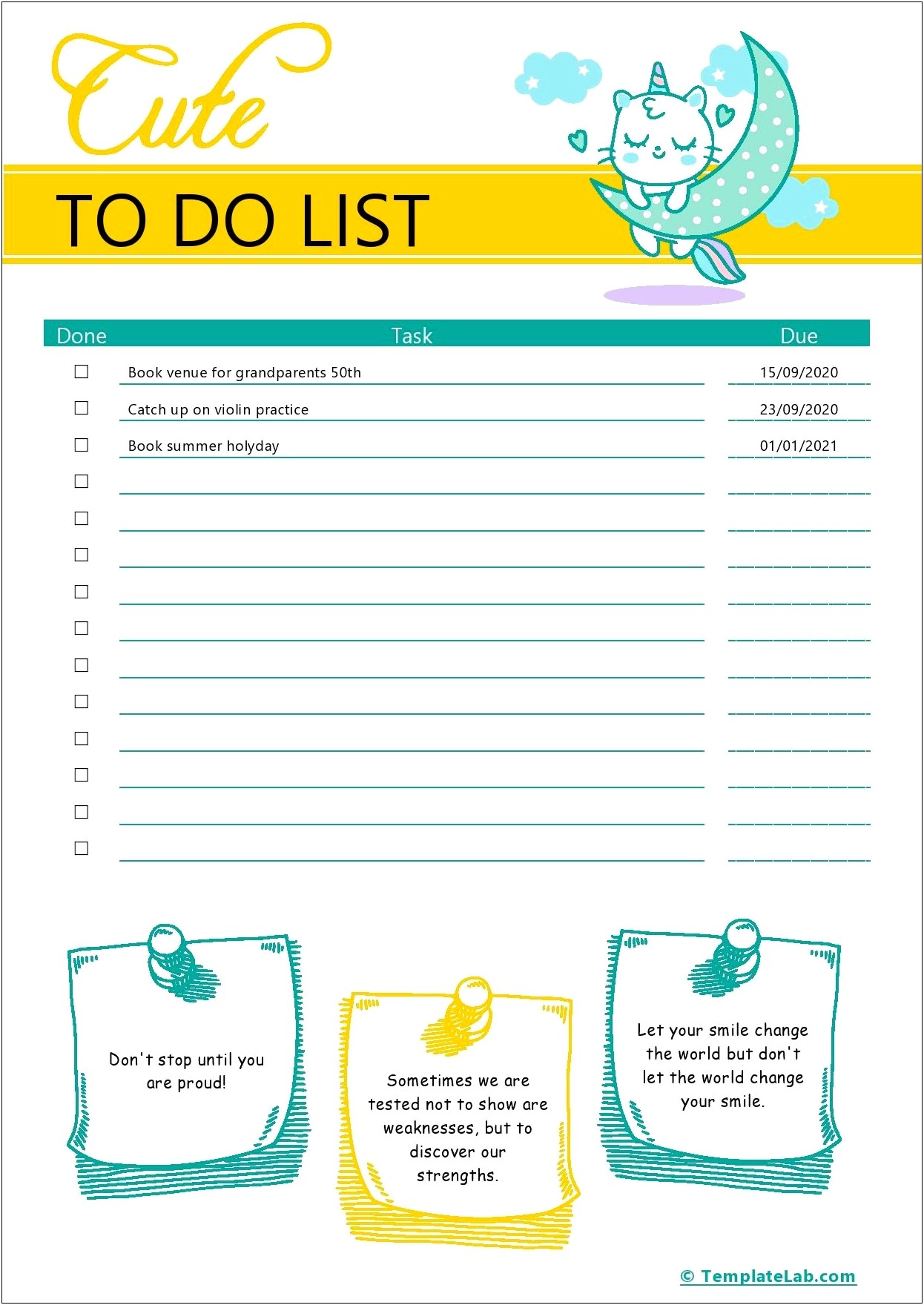 Trip To Do List Word Template