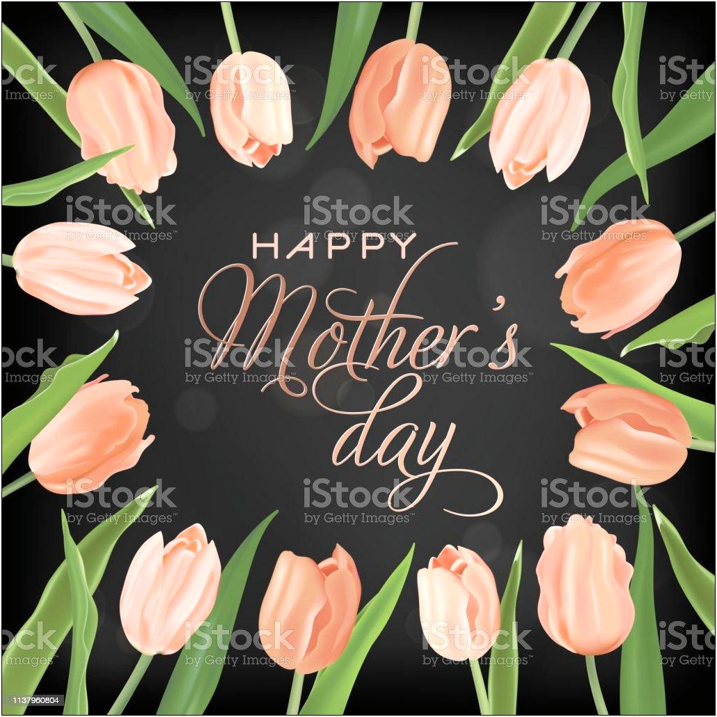 Tulip Mother's Day Card Template