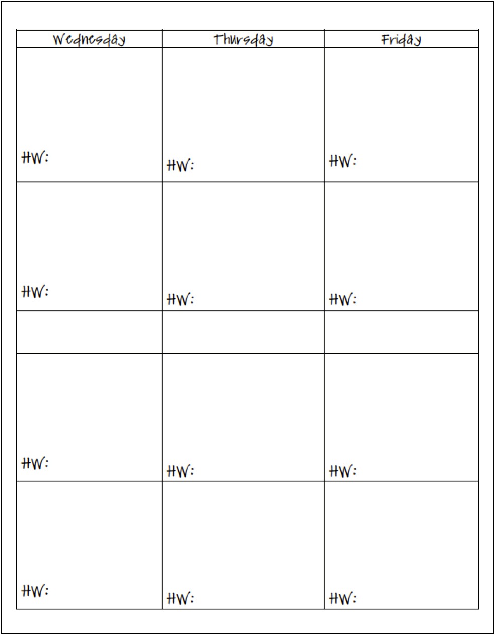 Two Page Plan Book Template Word