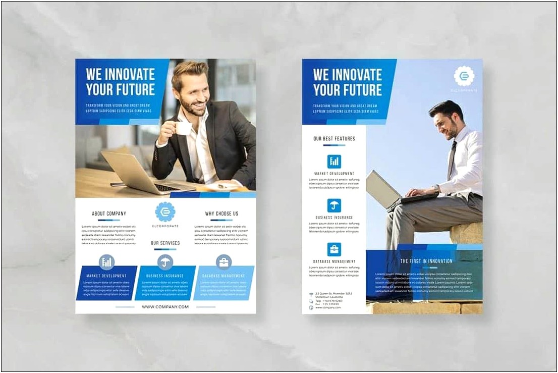 Two Sided Word Flyer Business Templates