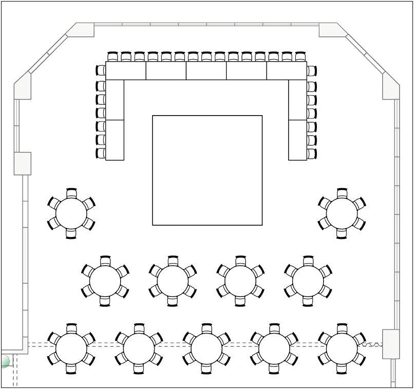 U Shaped Wedding Seating Plan Template