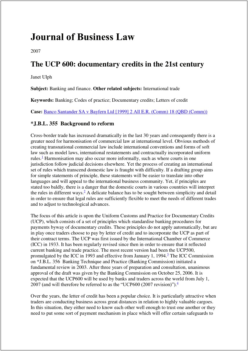 Ucp 600 Letter Of Credit Template