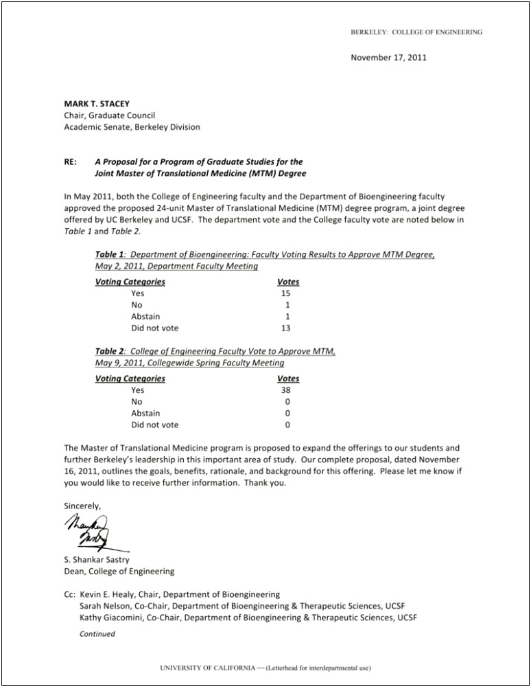 Ucsf Thank You Letter Pharmacy Template