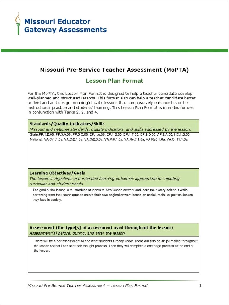 Understanding By Design Daily Lesson Plan Template