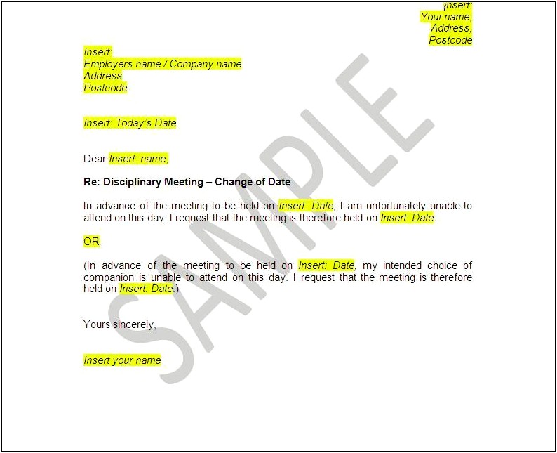 Unfair Dismissal Letter To Employer Uk Template