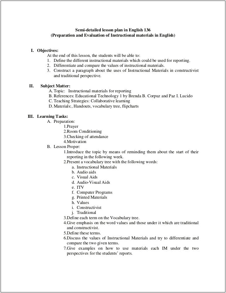 Unit Plan Template For High School English