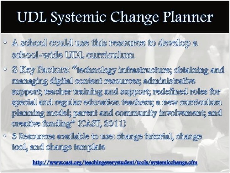 Universal Design For Learning Planning Template