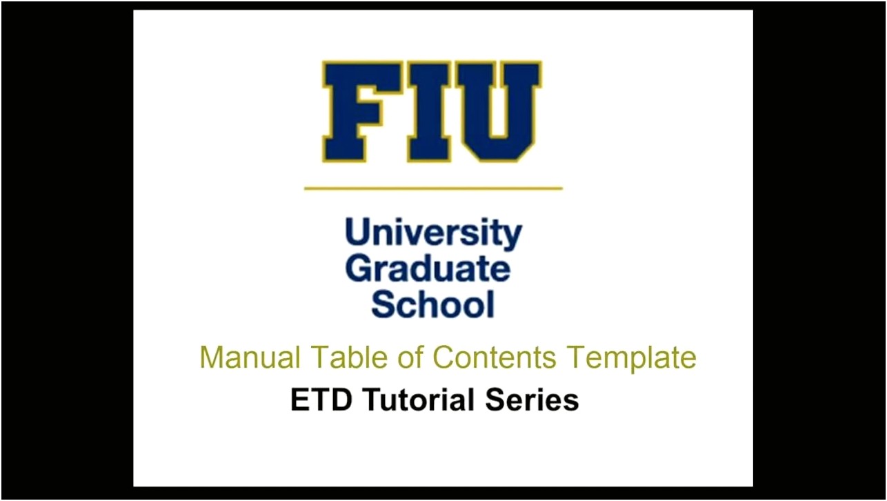 University Of Florida Word Document Template