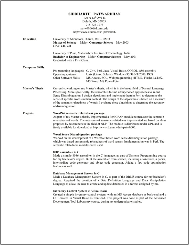 University Of Minnesota Duluth Thesis Template Word