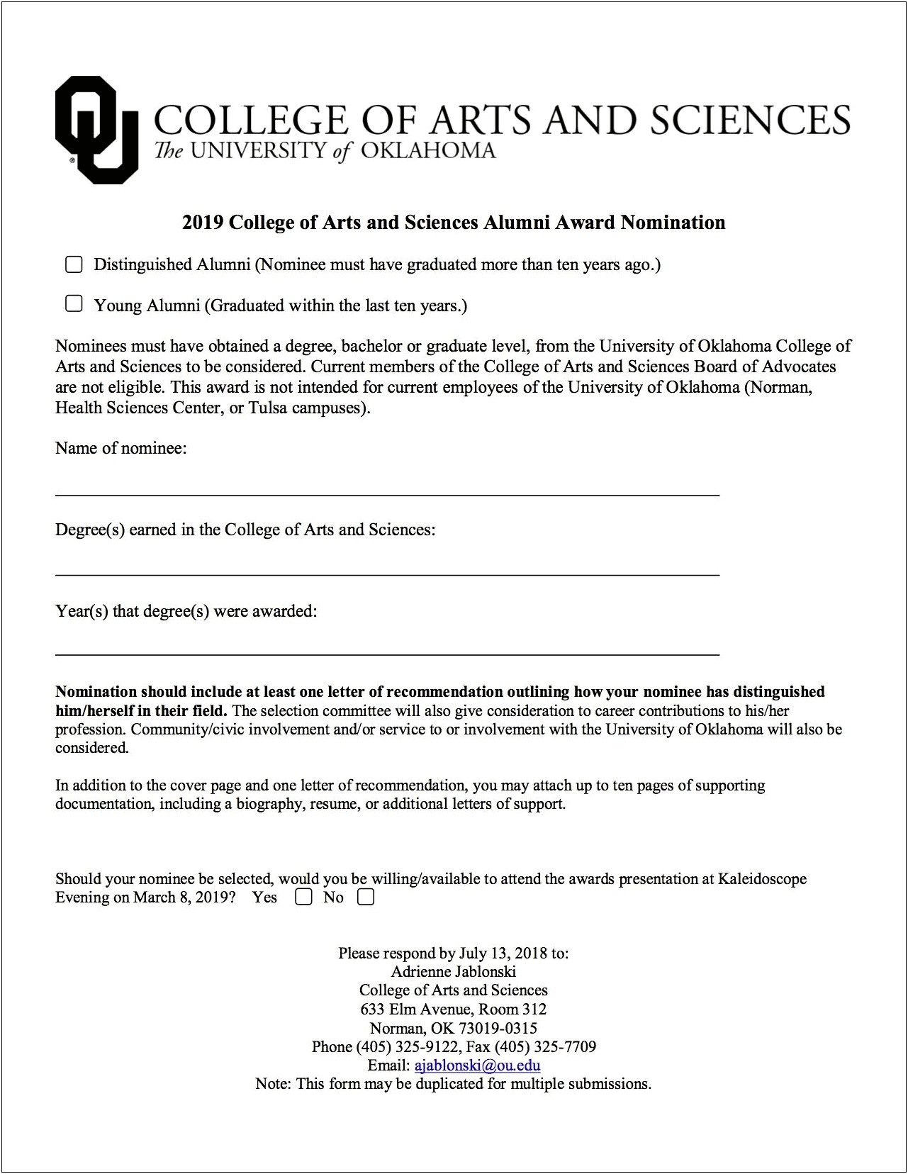 University Of Oklahoma Career Services Cover Letter Template