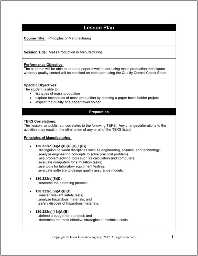 Unt College Of Education Lesson Plan Template