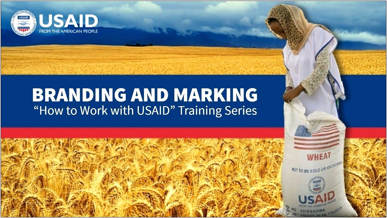 Usaid Branding And Marking Plan Template