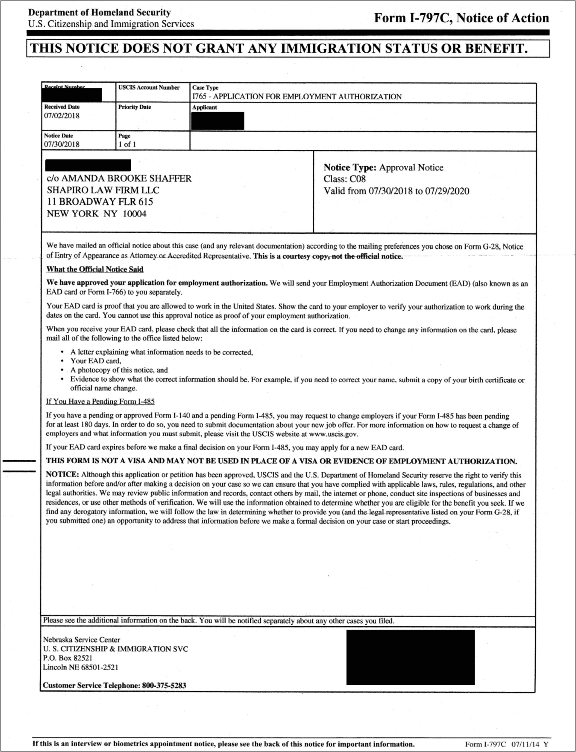 Uscis Interview Notice Letter Template Word