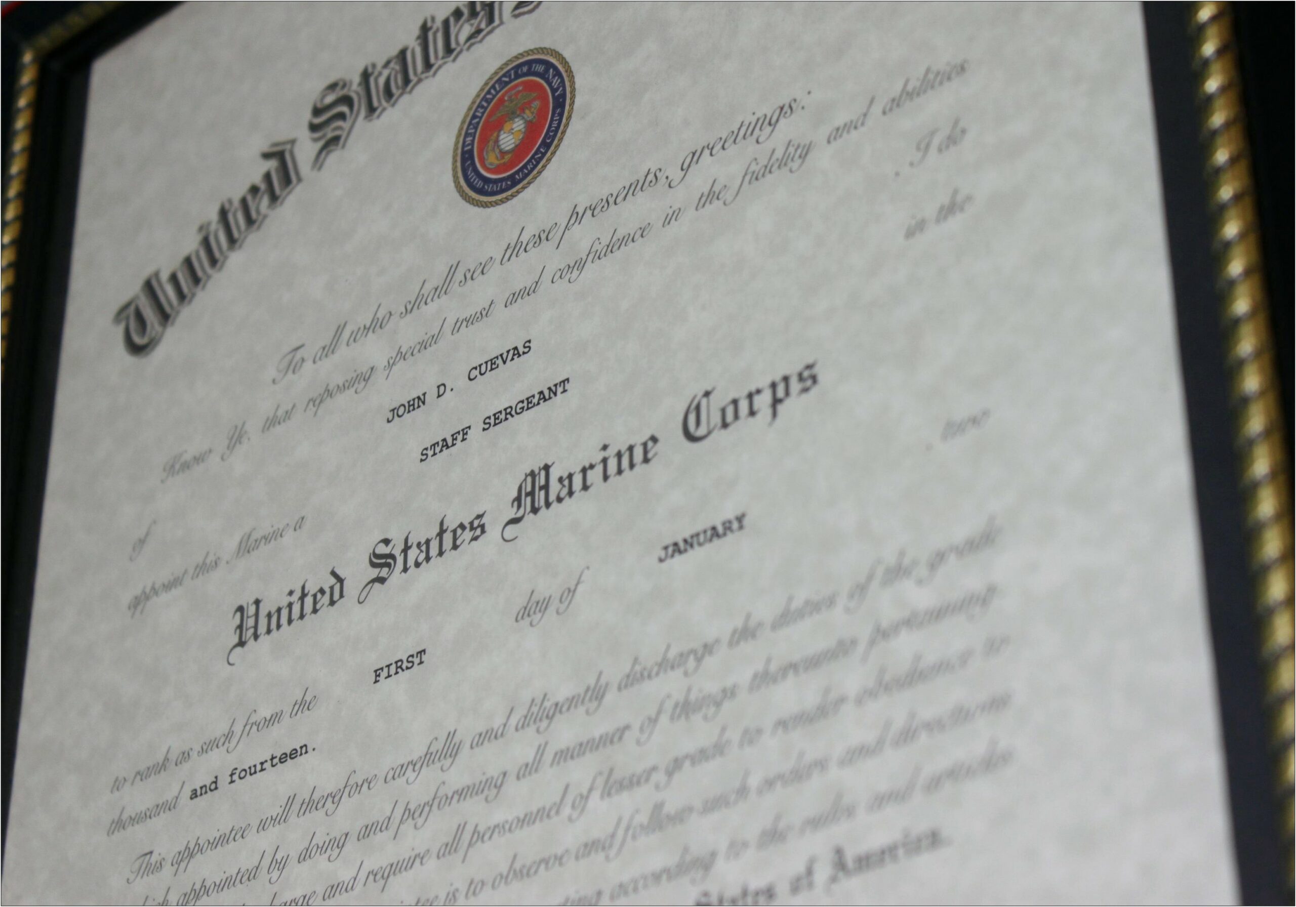 Usmc Letter To The Board Template