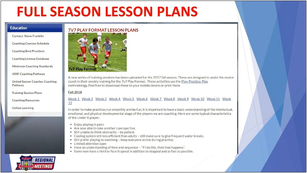 Ussf D License Lesson Plan Template