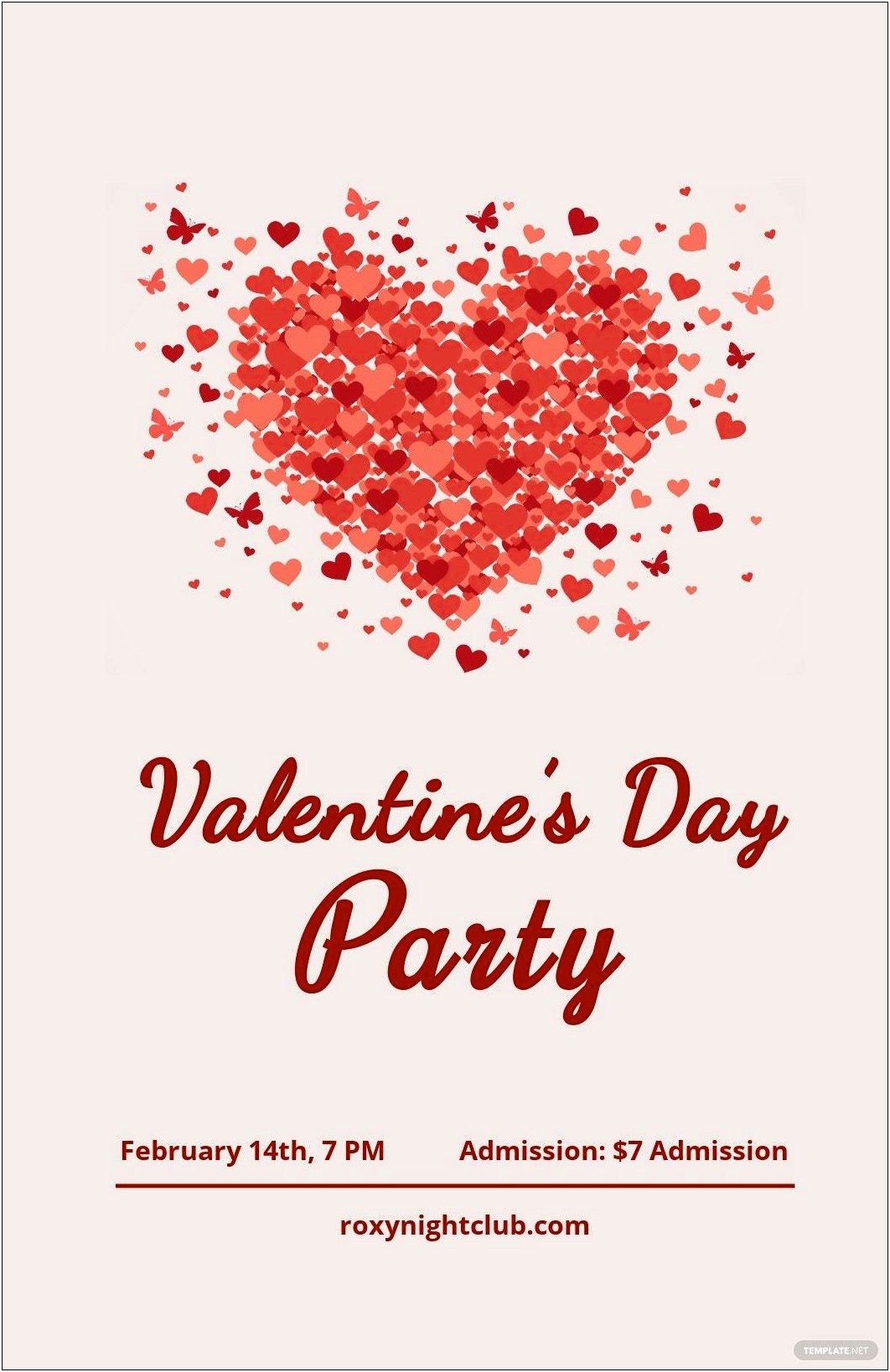 Valentine Day Event Flyer Template For Microsoft Word