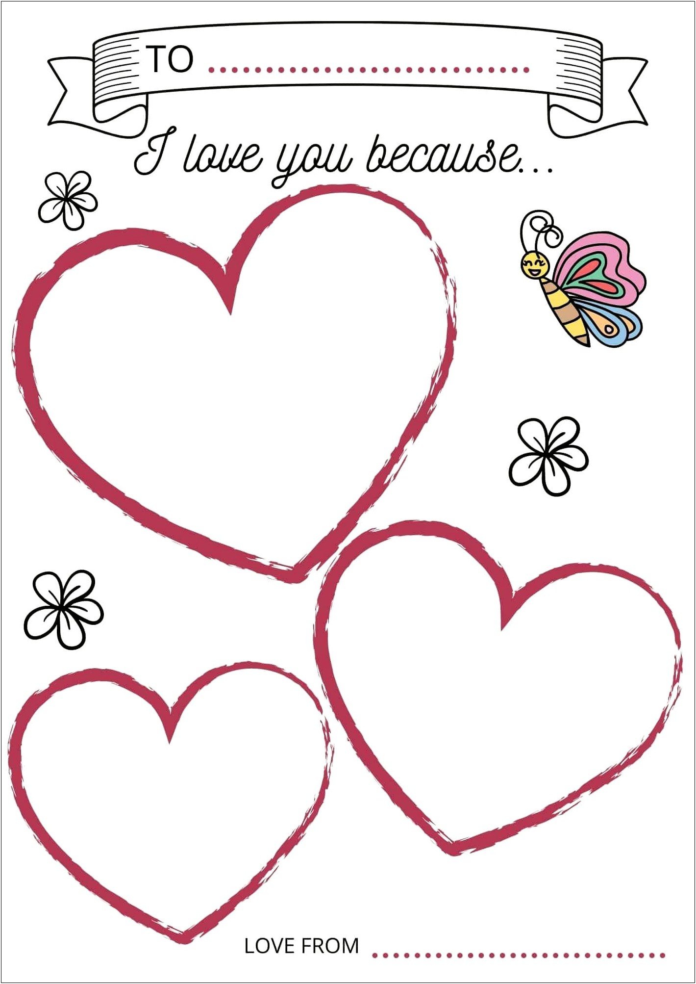 Valentine's Day Letter Template For Elementary