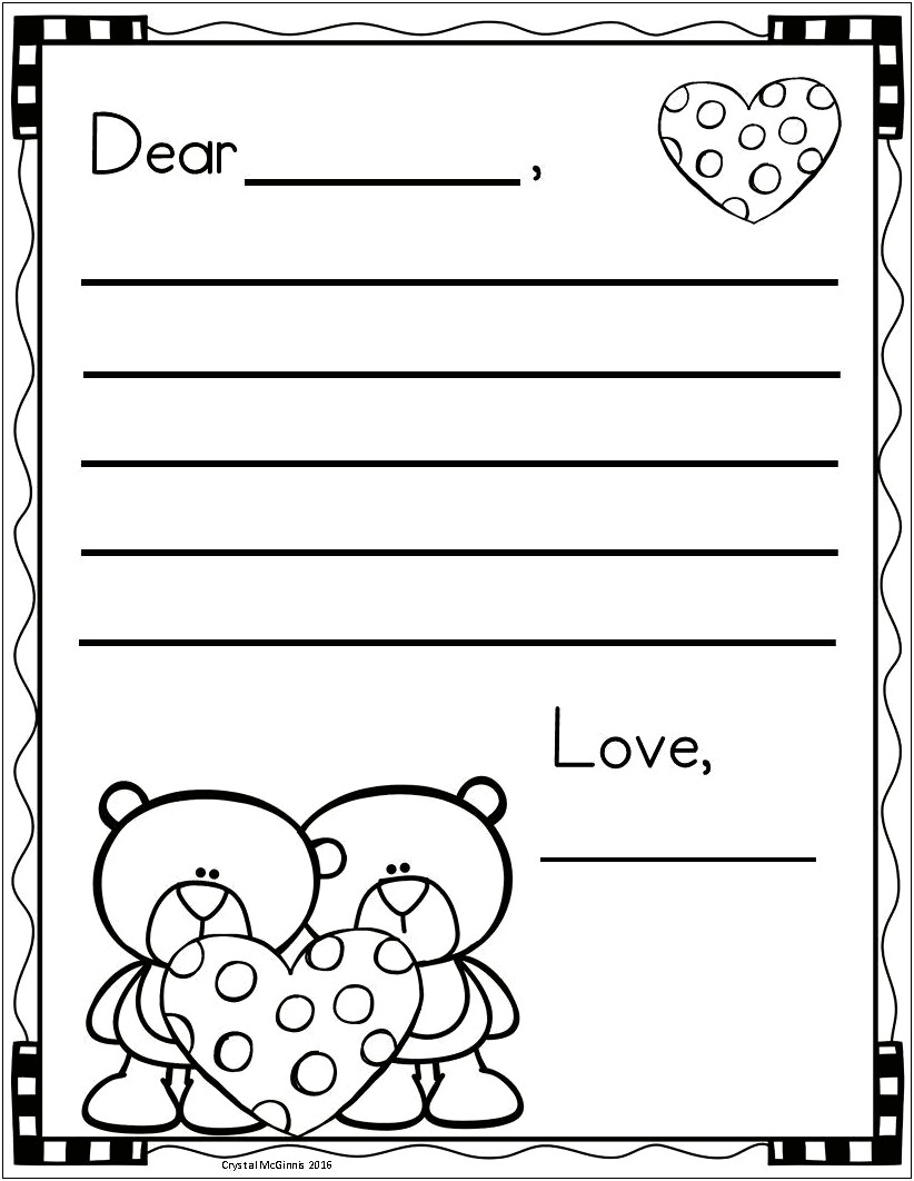 Valentine's Day Letter Template Pdf