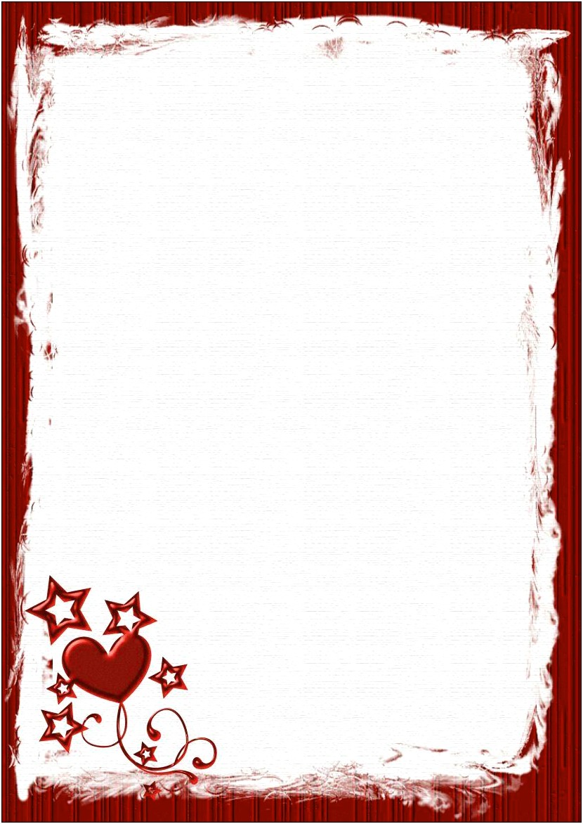 Valentine's Day Letter Template Word