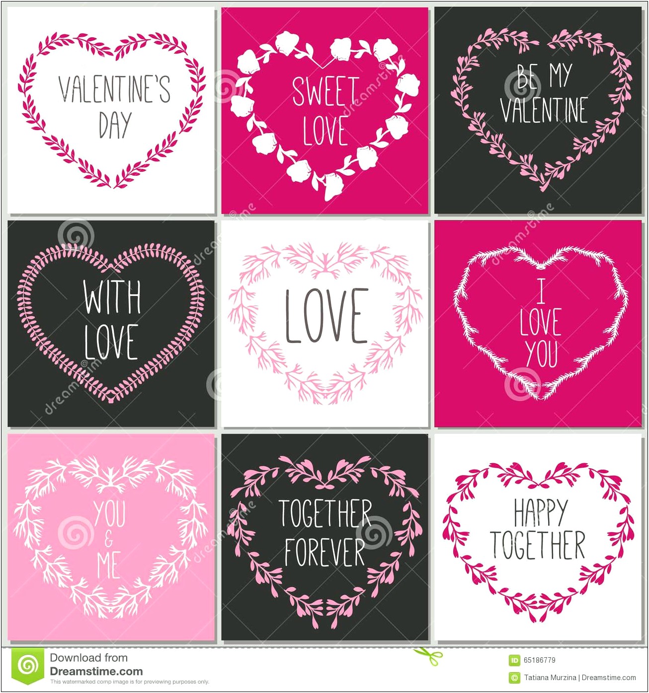 Valentine's Day Note Card Template