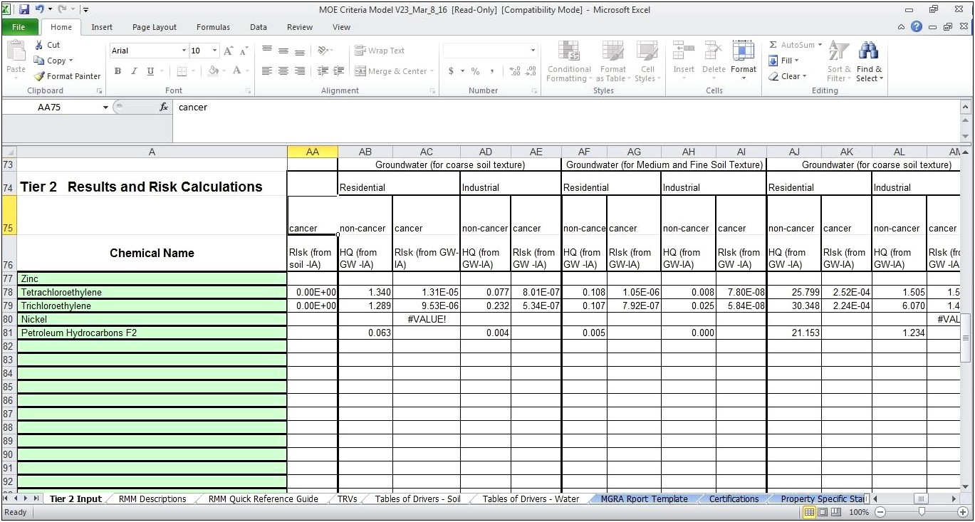 Vapor Intrusion Risk Management Plan Template