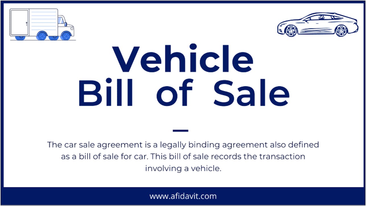 Vehicle Bill Of Sale With Payment Plan Template