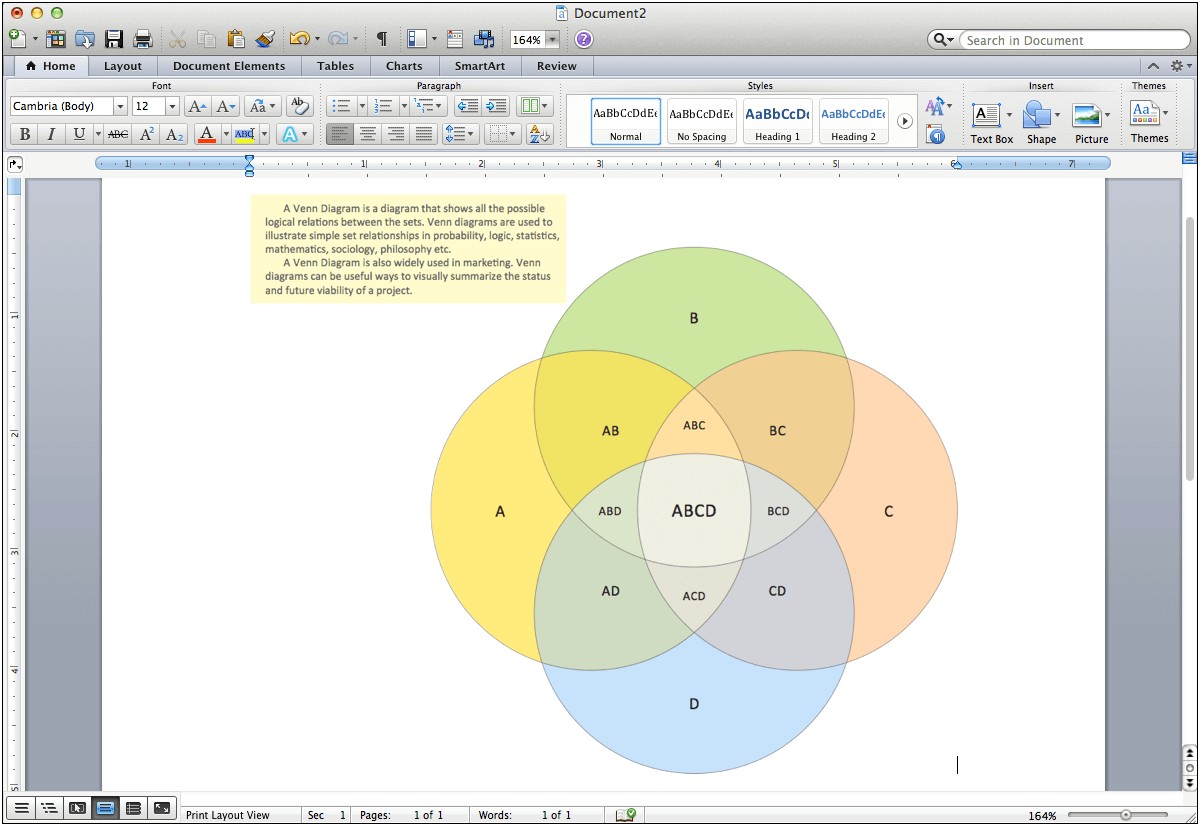 Venn Diagram Template Microsoft Word 2010