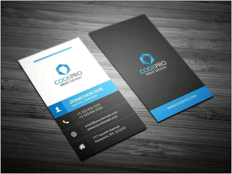 Vertical Business Card Template Word Blank