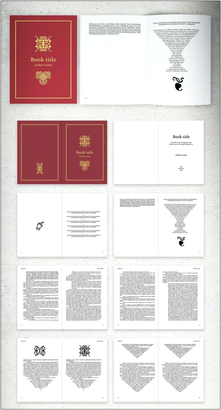 Vintage Book Interior Word Doc Template