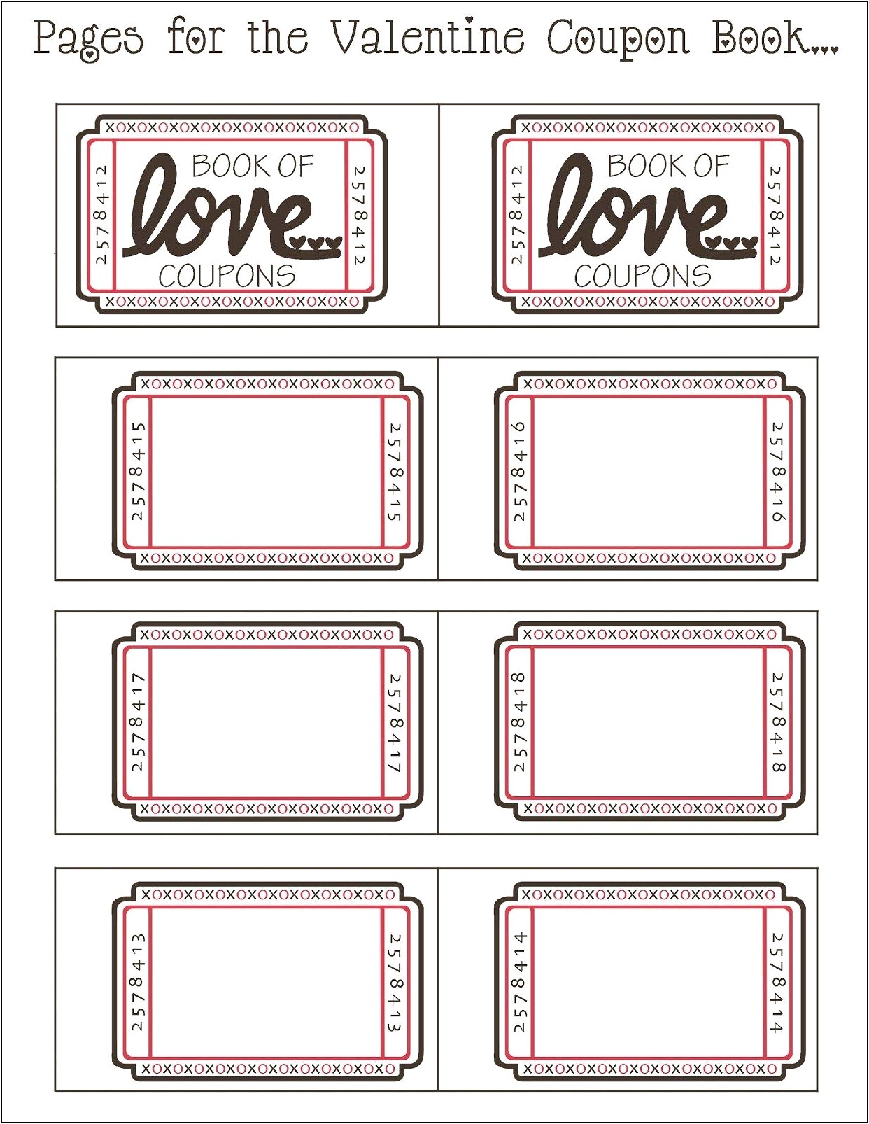 Vintage Love Coupon Template Ms Word