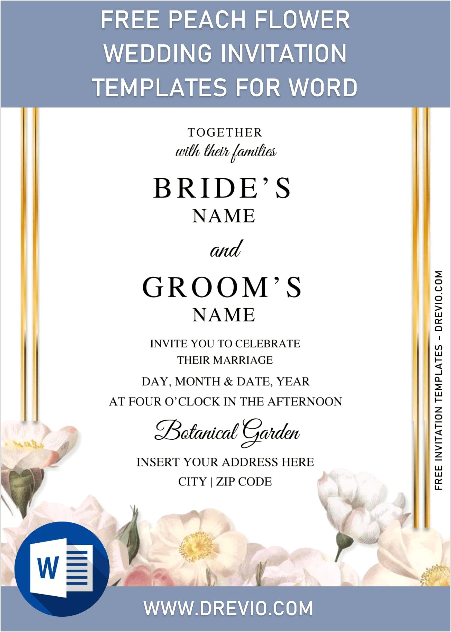 Wedding Invitation Template Microsoft Word Free