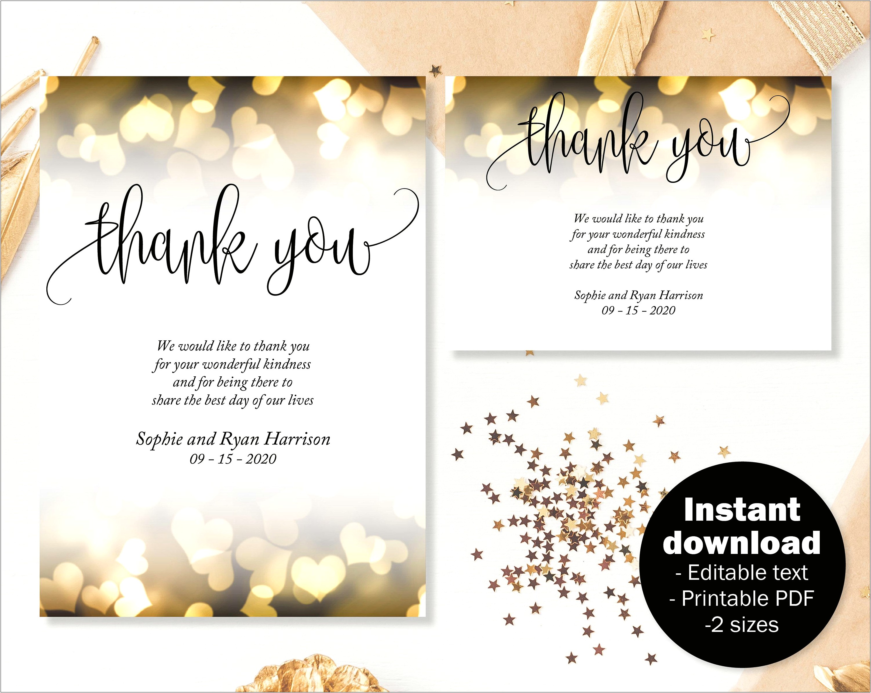 Wedding Thank You Note Wording Template