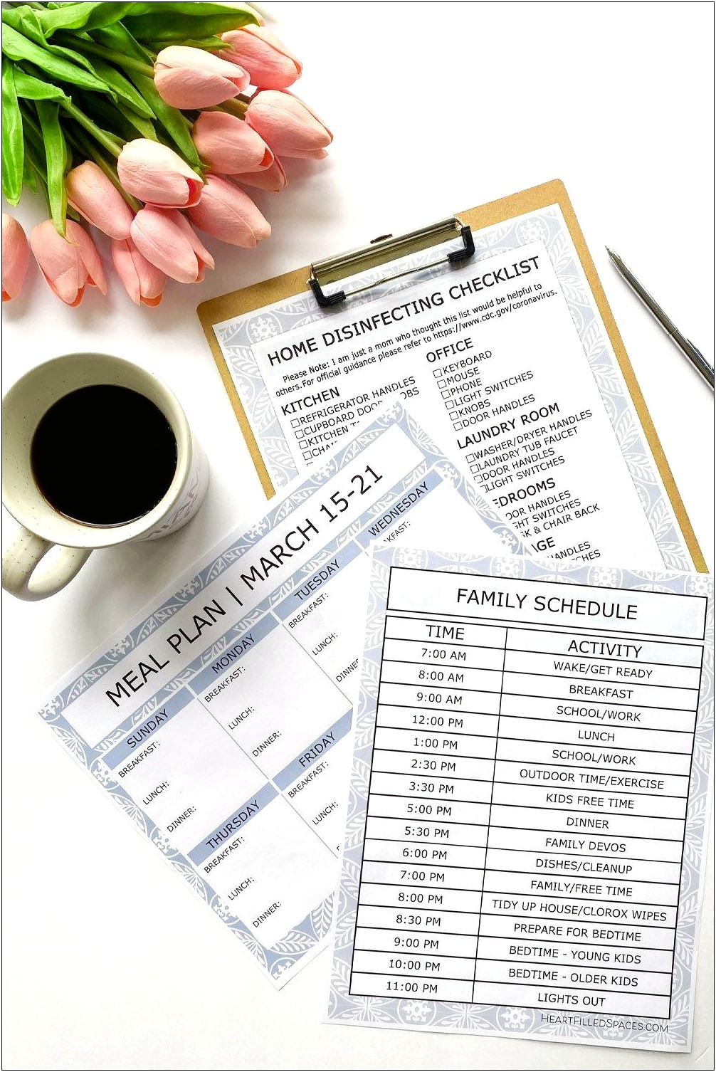 Weekly 6 Meal Plan Printable Templates