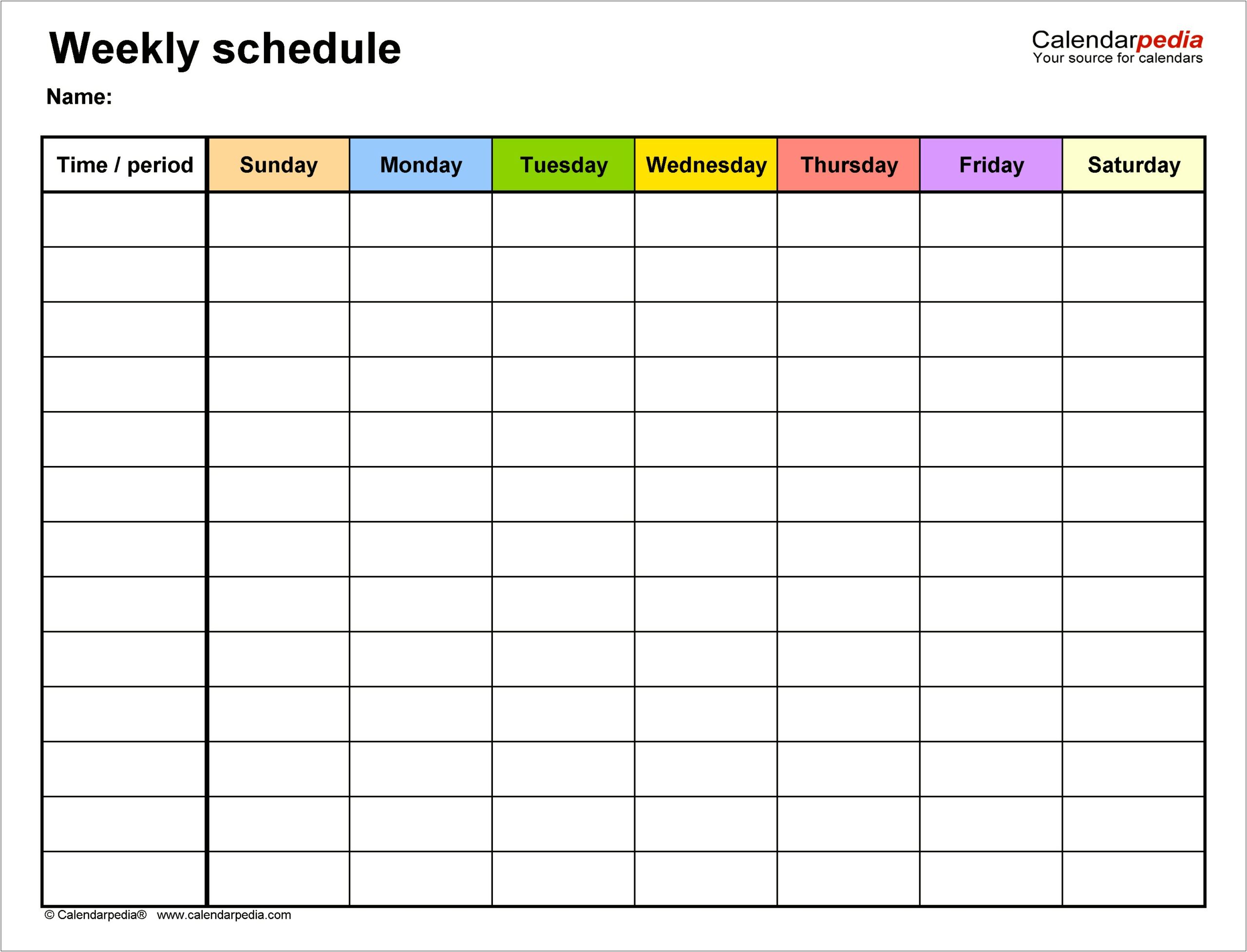 Weekly Lesson Plan Template Google Doc