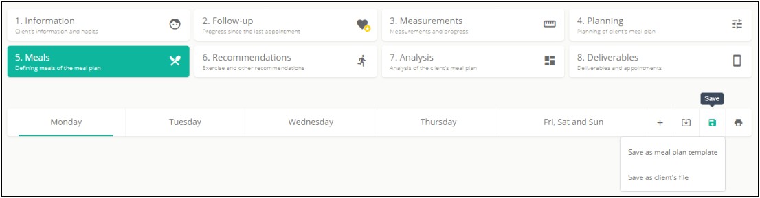 Weekly Meal Plan Template 6 Meals