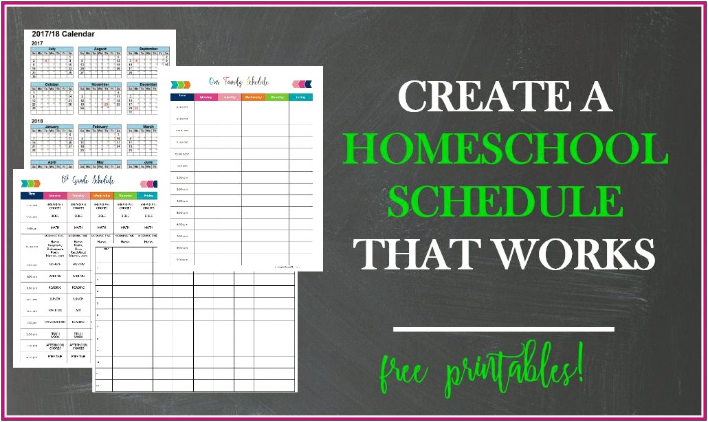 Weekly Schedule Template Word Homeschool Resources