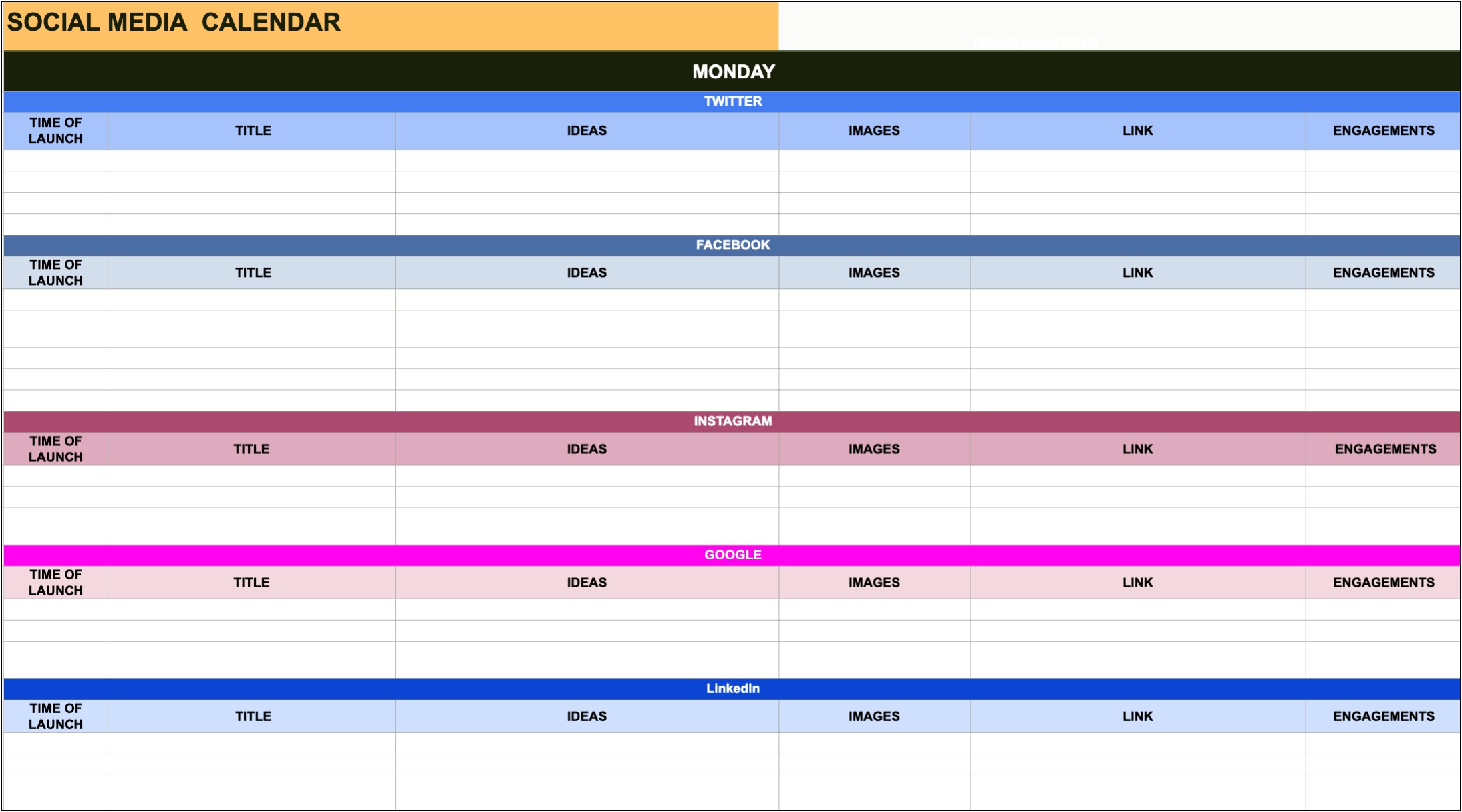 Weekly Single Subject Lesson Plan Template Google Sheets