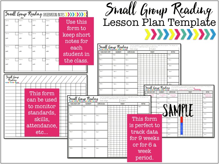 Weekly Small Group Lesson Plan Template