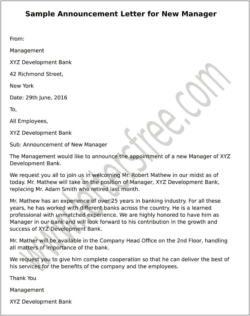 Welcome Letter To New Employees Template