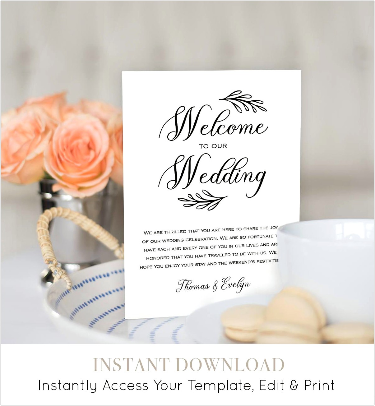 Welcome To Our Wedding Letter Template