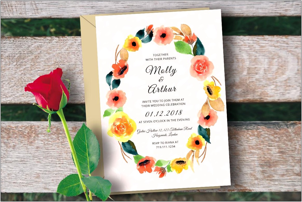 Whatsapp Wedding Invitation Card Template Psd