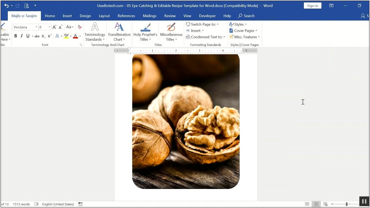 Which Recipe Templates Include Pictures Word