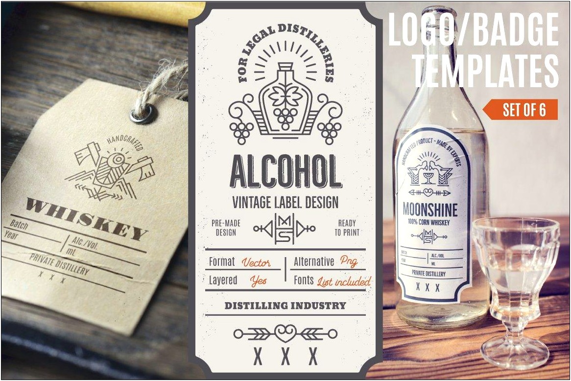 Whiskey Bottle Label Template Printable Word