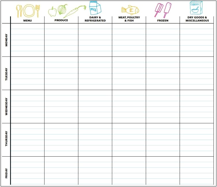 Whole 30 Meal Plan Template Pdf