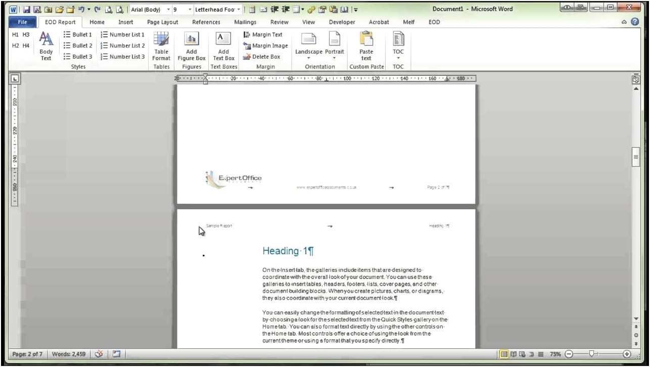 Windows Office Word Templates For Reports