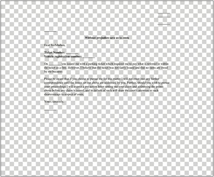 Without Prejudice Save As To Costs Template Letter